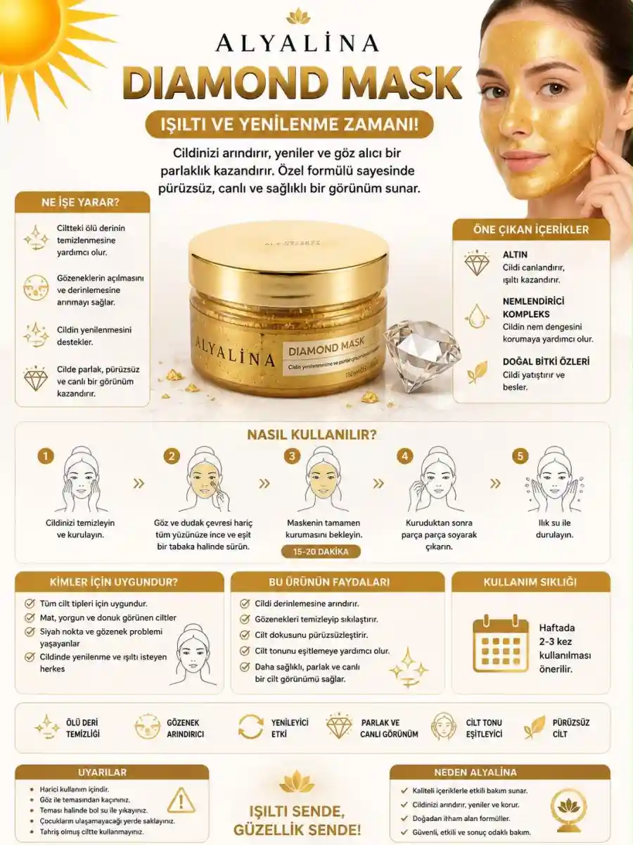 Alyalina diamond yüz maskesi