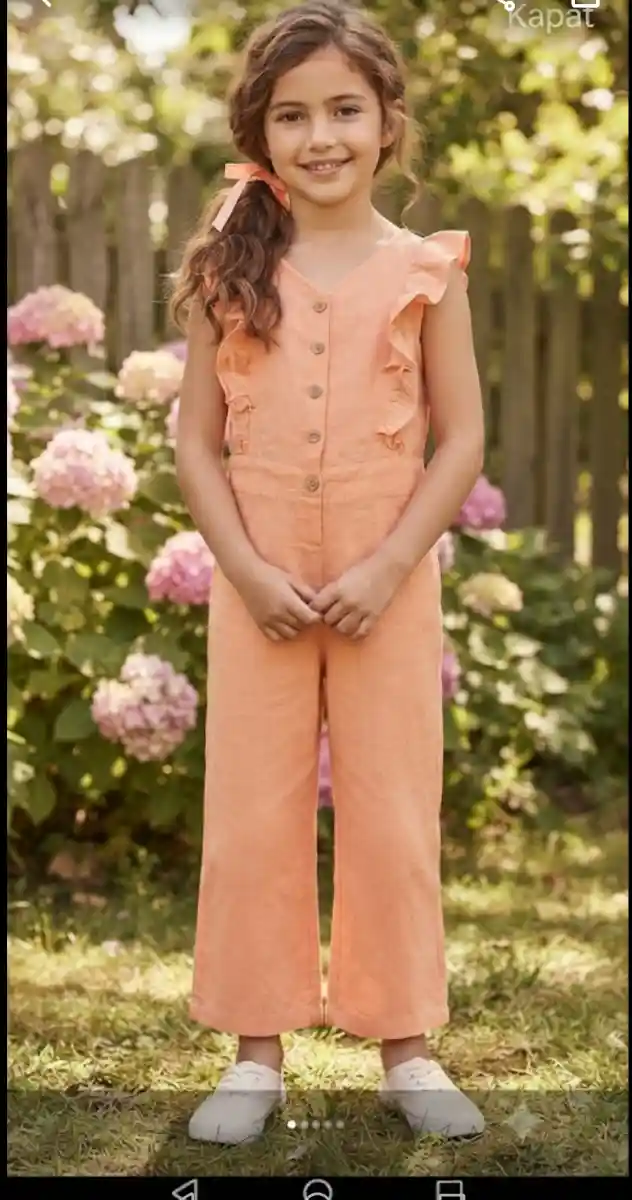 Pembe kız çocuk tulum.. 7..8.yaş için
