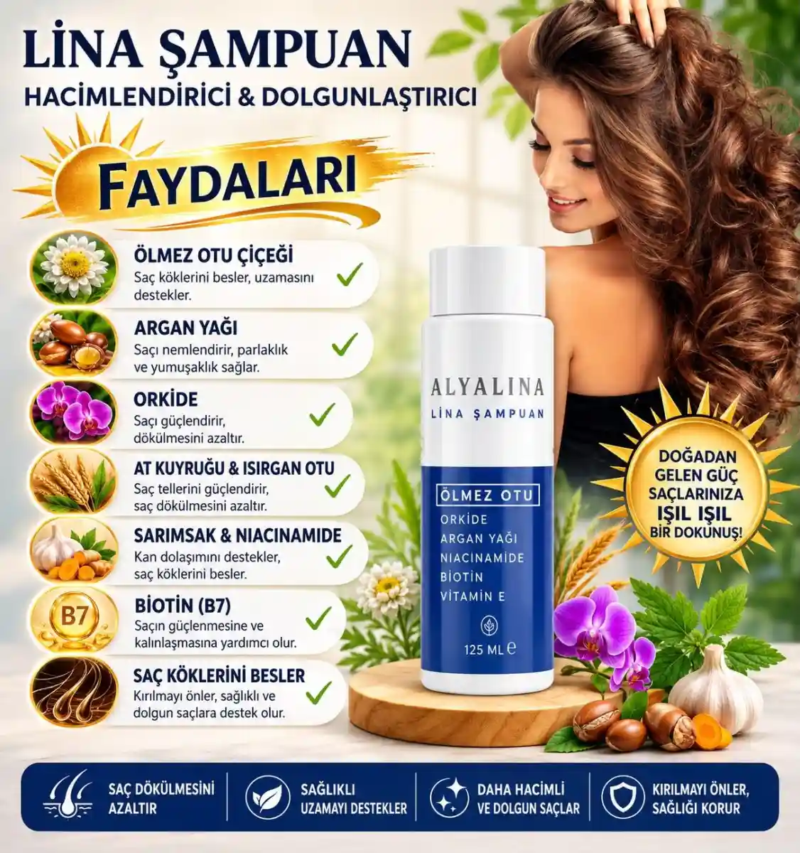 Lina şampuan - hacimlendirici ve doldurucu ilan görseli