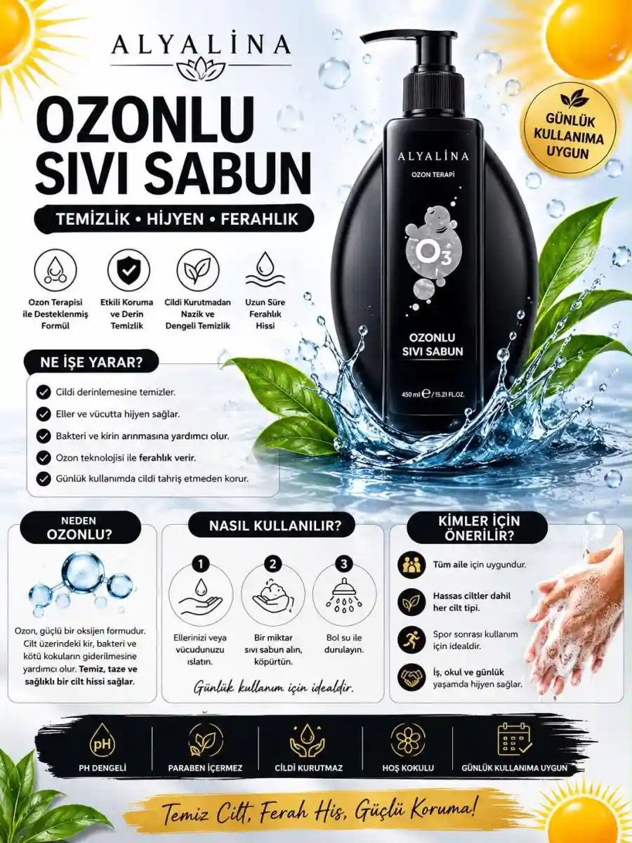 Alyalina ozonlu sıvı sabun