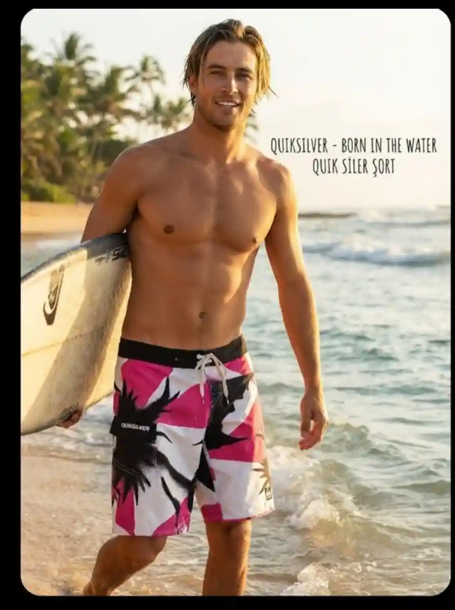 Quiksilver desenli sörf şortu