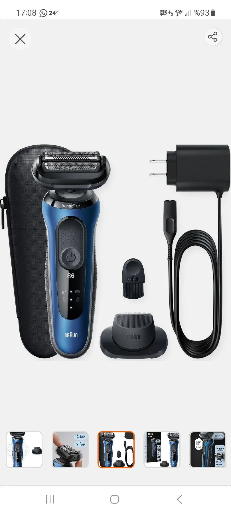 Braun elektrikli traş makinesi ve aksesuarları
