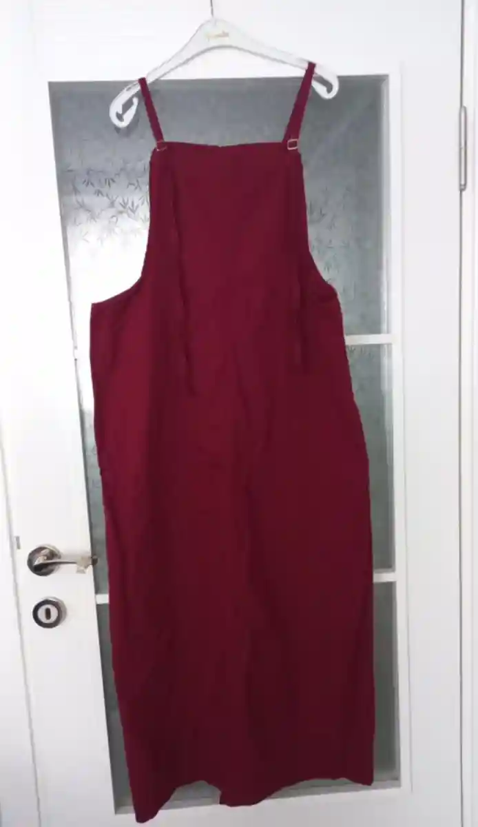 Bordo renkli maksı salopet