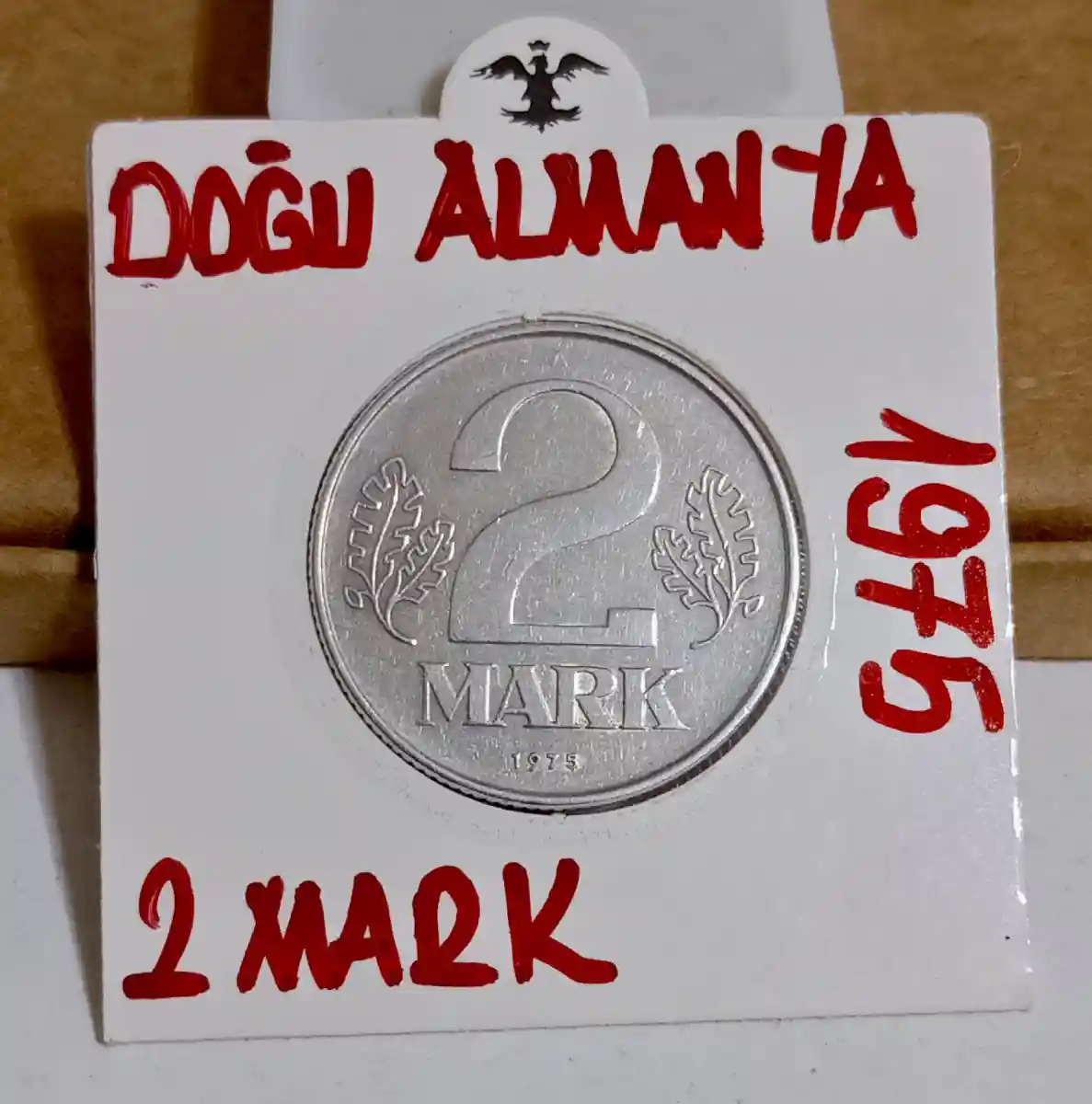 1975 doğu almanya 2 mark madeni para