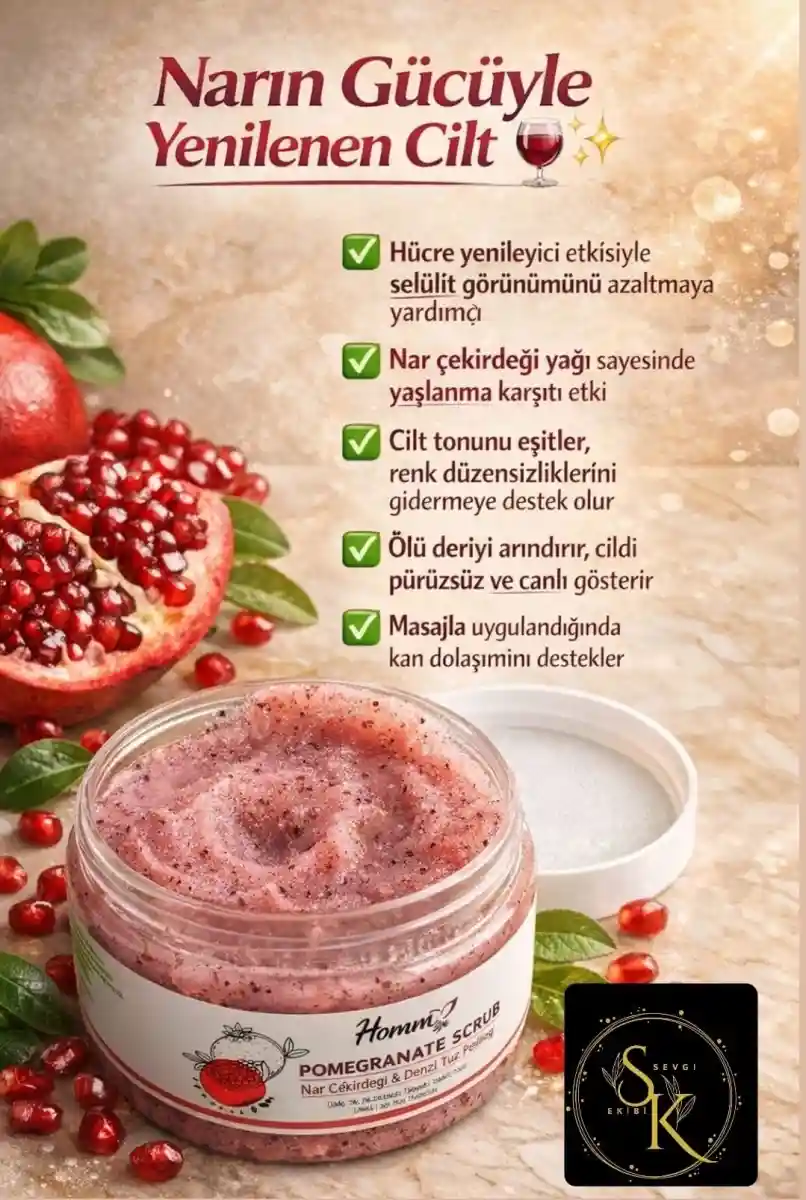 Nar özlü vücut peelingi homm