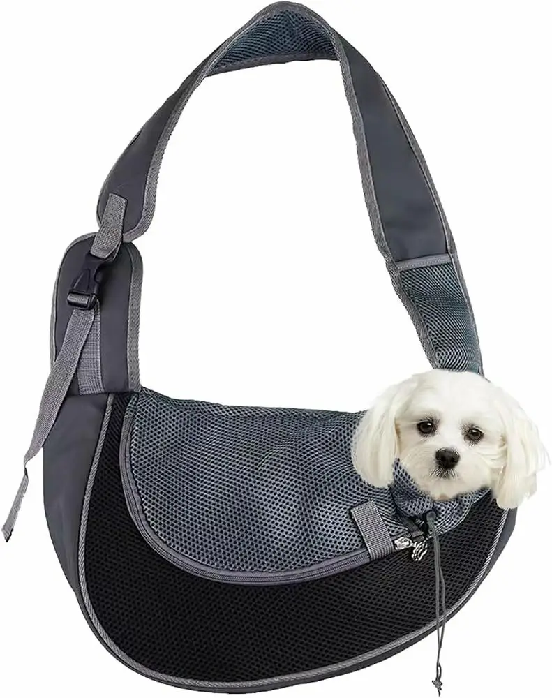 Köpek taşıma çantası - gri renk
