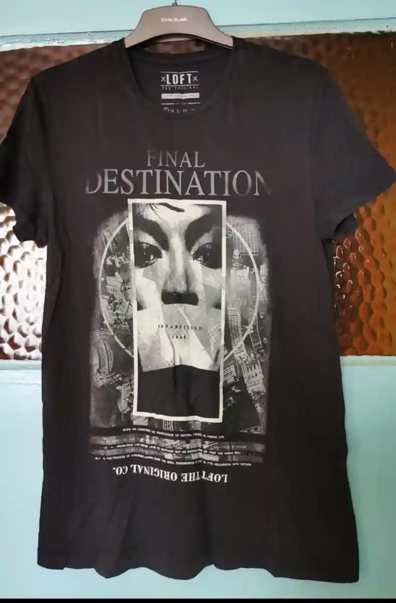 Final destination temalı siyah tişört