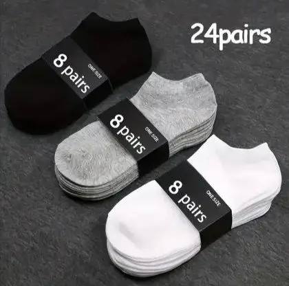 24 çift pamuklu unisex çorap seti