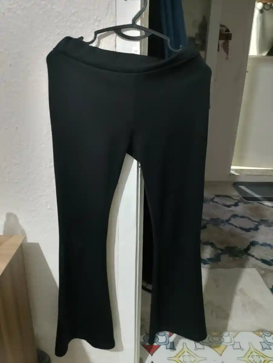 Siyah i̇spanyol paça pantolon