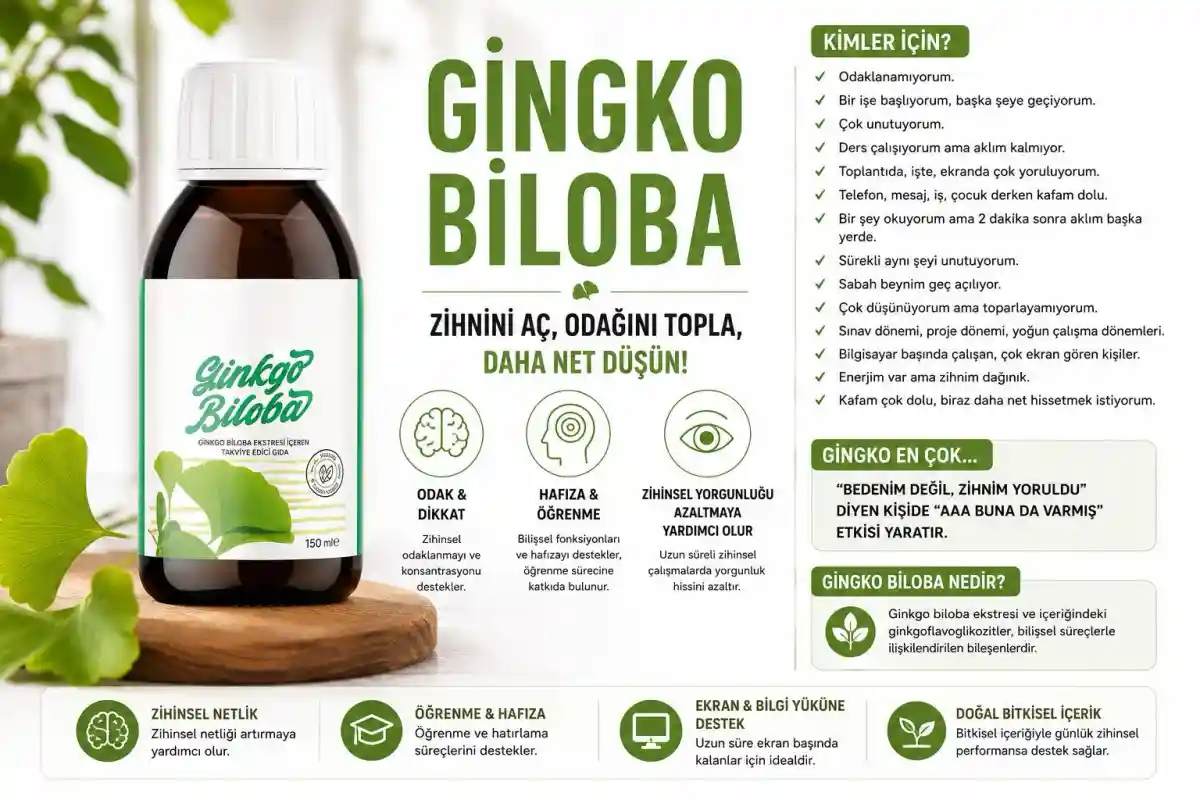 Ginkgo biloba şurubu 500 ml