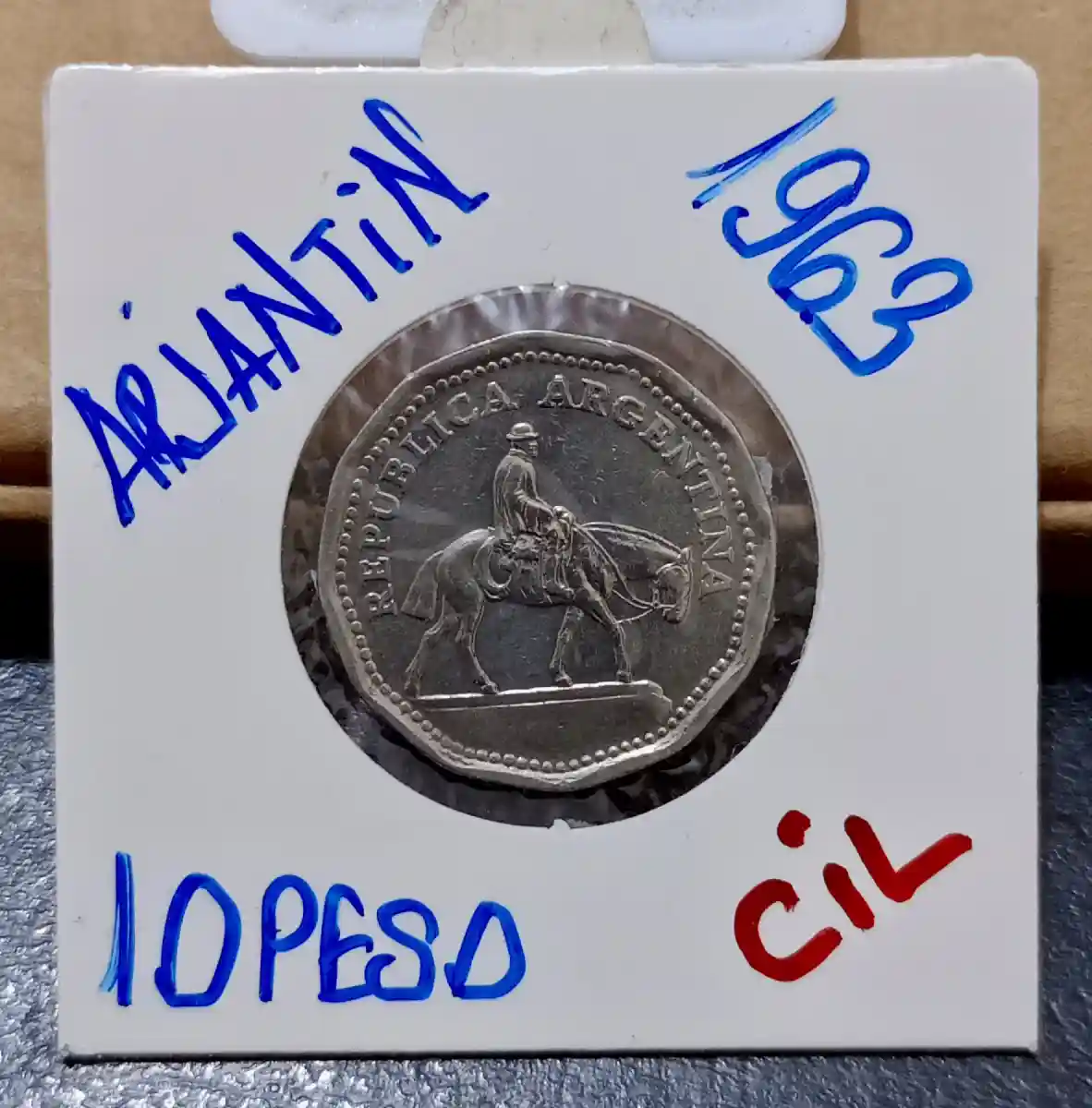 1963 yılı arjantin 1 peso madeni para