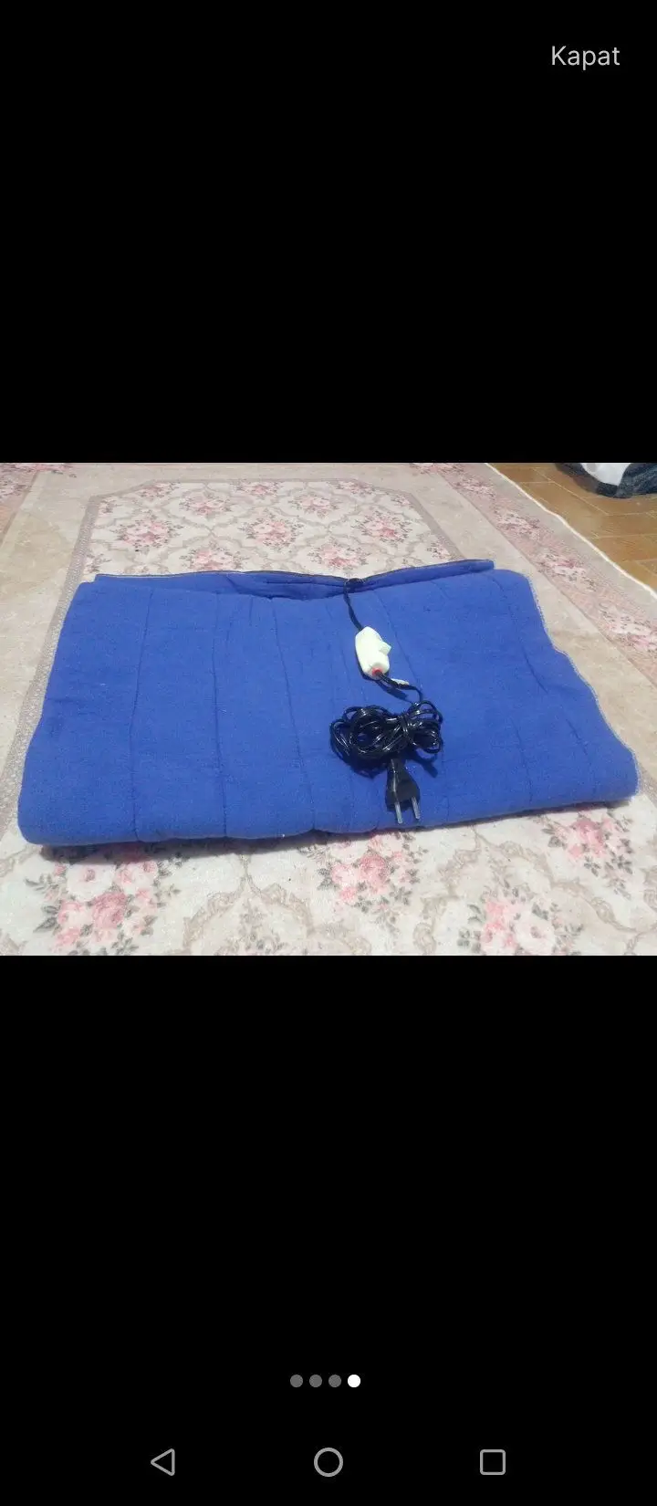 105x108 mavi elektrikli battaniye isıtıcı
