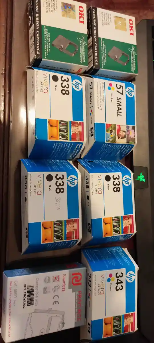 Hp 338 ve 343 mürekkep kartuşu seti