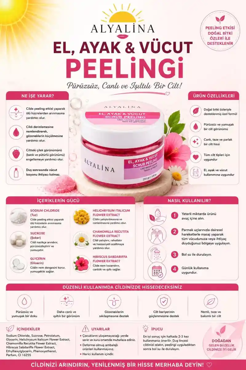 Alyalina el, ayak ve vücut peelingi
