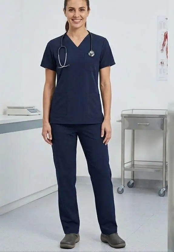 Lacivert üniforma takım scrub