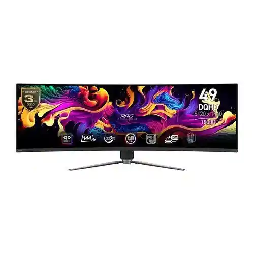 Msi 49 mpg 491cqp qd-oled 5120x1440 (dqhd) 32:9 curve 1800r qd-oled 144hz 0.03ms adaptive-sync