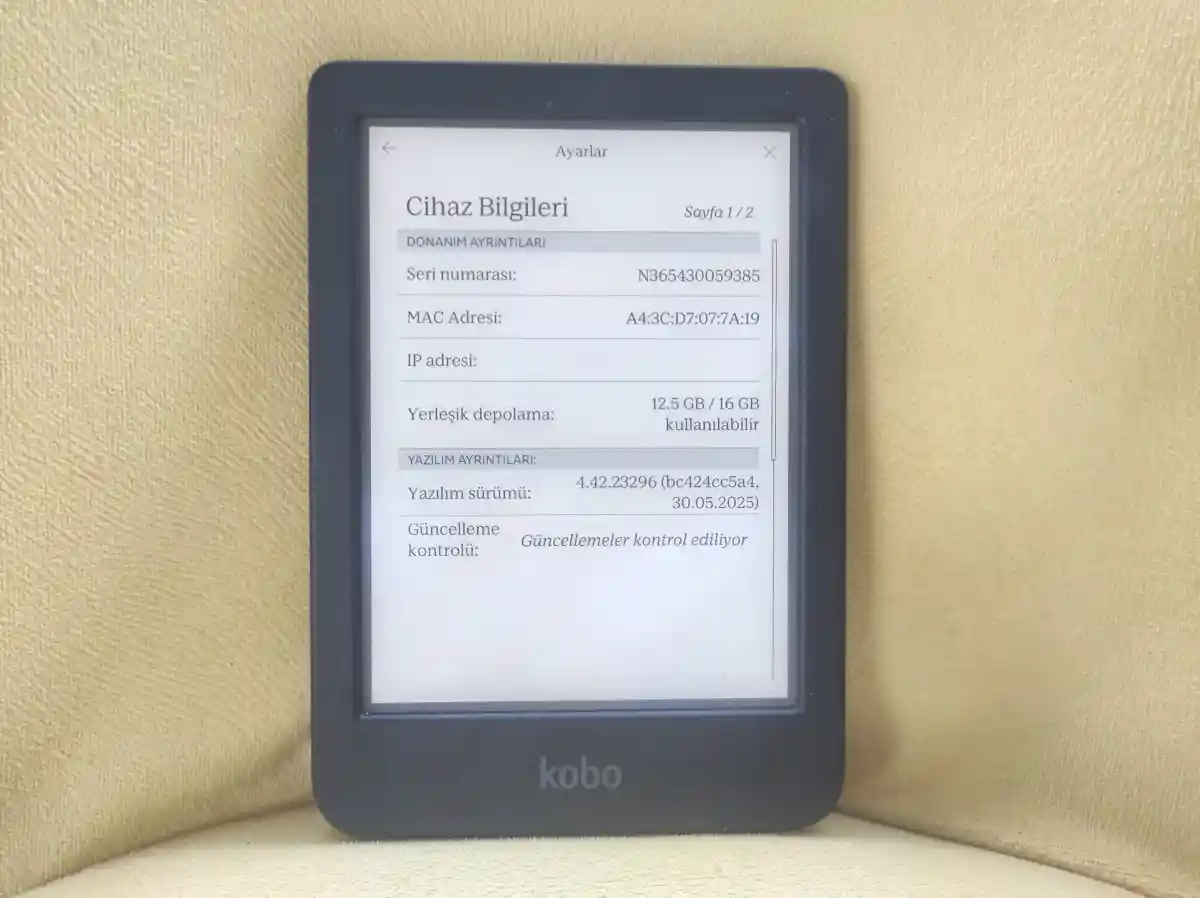 Kobo e-kitap okuyucu