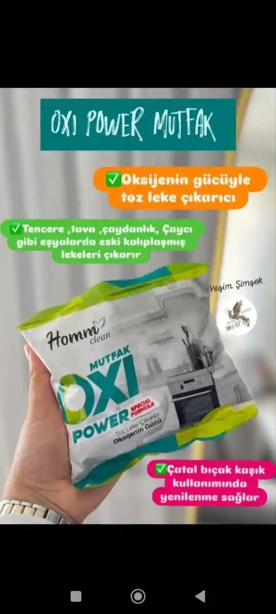 Oxi power mutfak temizlik ürünü