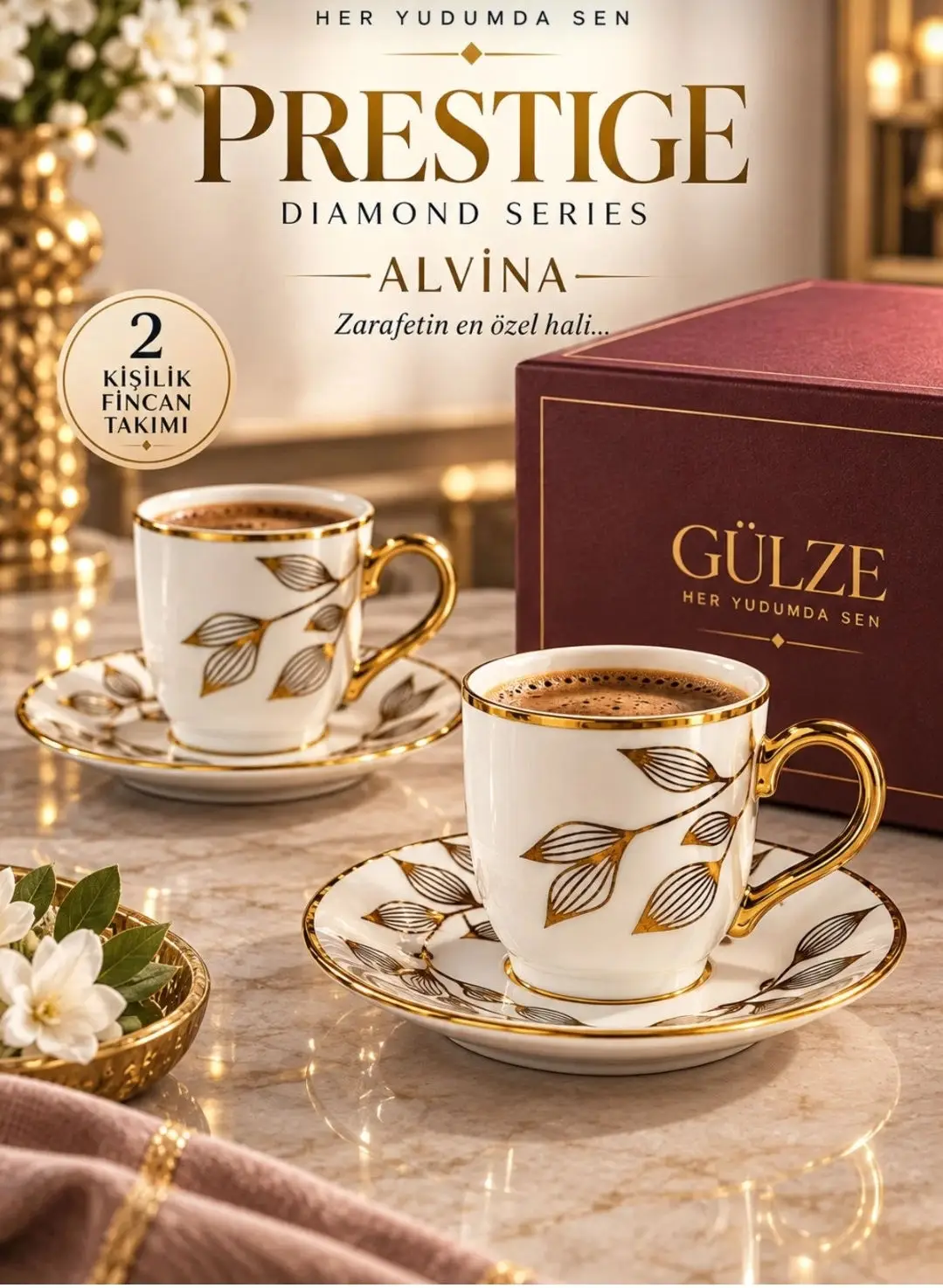 Prestige alvina i̇ki kişilik fincan takımı