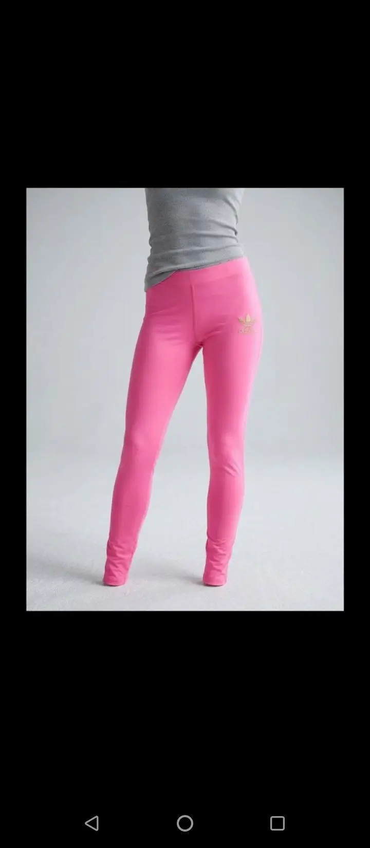 L beden/canlı pembe adidas tayt canlı pembe adidas tayt, vücuda oturan kesimi ve bileğe kadar