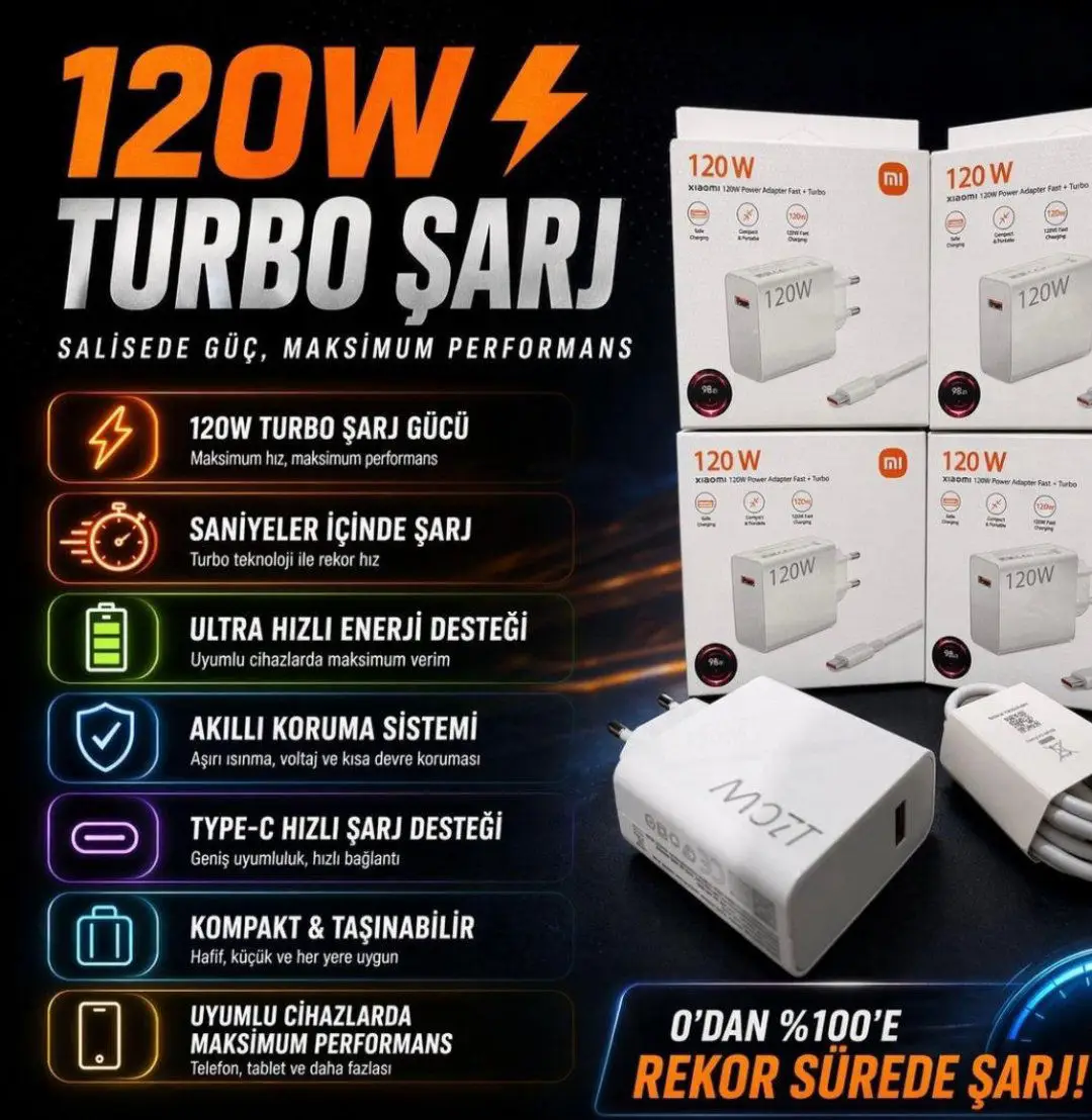 120w turbo şarj aleti ilan görseli