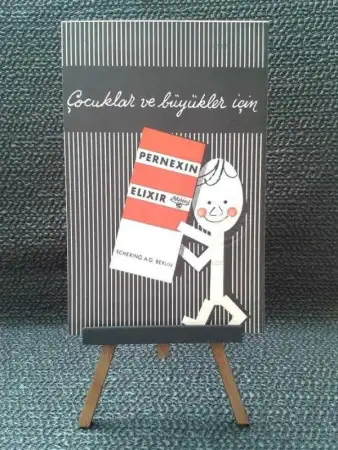 İlaç reklamli kartpostal.tip tari̇hi̇.çok nadi̇r.