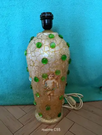 Melek görselli̇ el i̇şçi̇li̇kli̇ köşe lambasi.