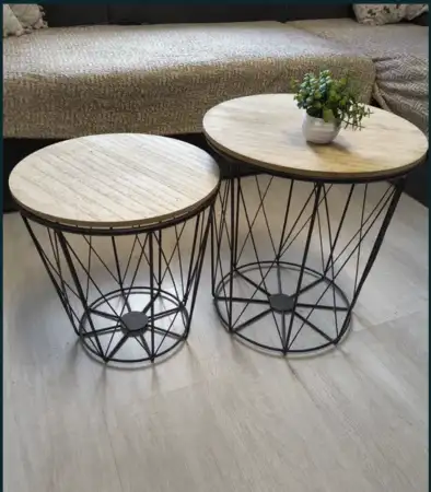 İkili modern yan sehpa seti
