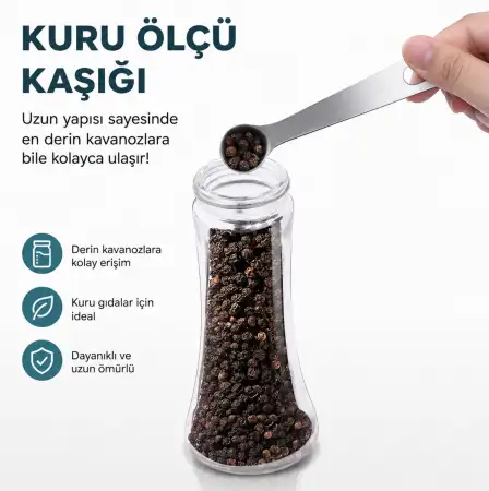 Galeriyi aç 6 parça 430 paslanmaz çelik ölçü kaşığı seti