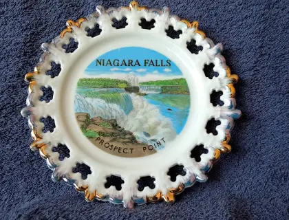 Dekorati̇f tabak - ni̇agara şelalesi̇ - niagara falls plate.