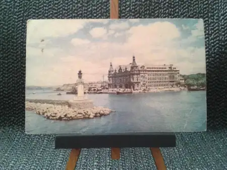 Haydarpaşa tren gari görselli̇ reklam kartpostali. nadi̇r.
