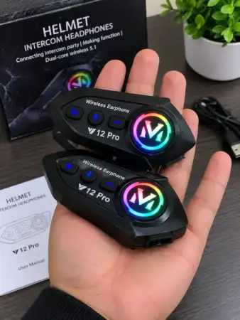 Motosiklet kaskları için 2 adet interkom seti