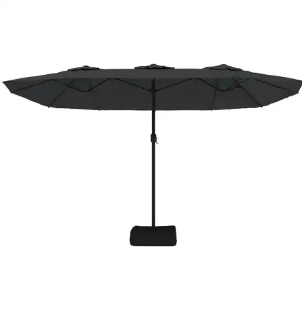 Parasol çift çatı 449x265 cm siyah