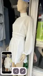 Beyaz şifon elbise