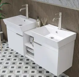 çift lavabolu şık banyo dolabı ilan görseli