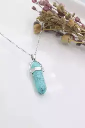 El yapımı doğal taş kolye uçları