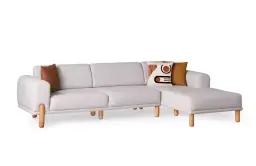 Beyaz l koltuk takımı - az kullanılmış